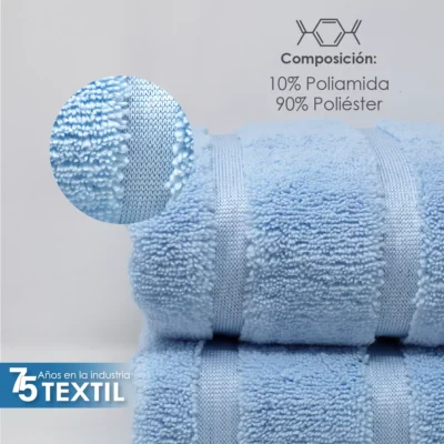 Toalla Microfibra Manos 60X125 Color Azul Cielo: imagen 3