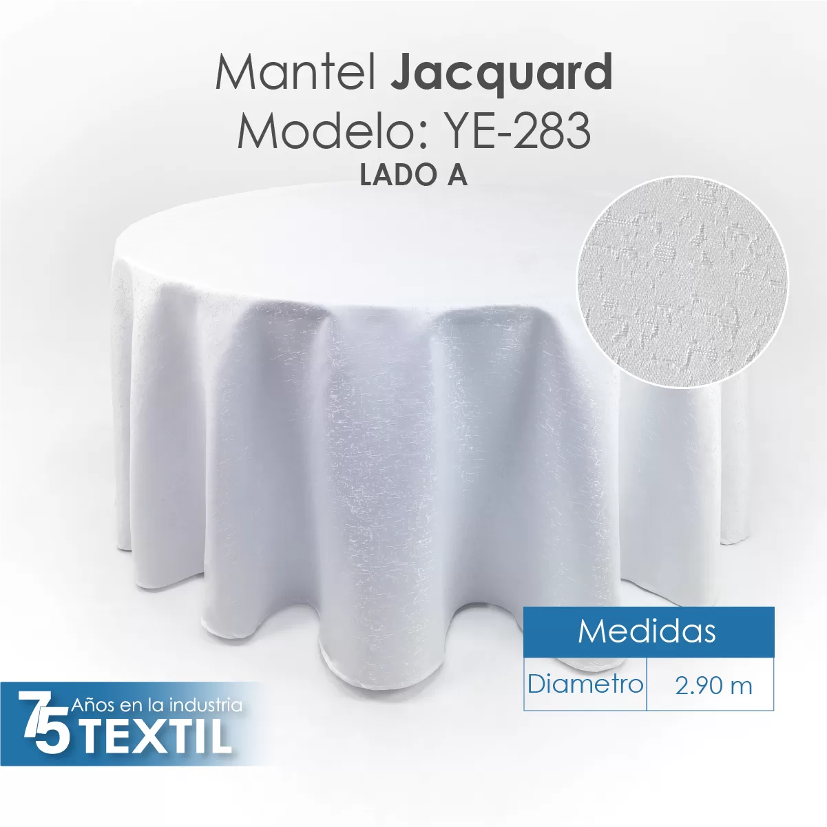 Mantel Yackard Redondo YE-283 ** SOBRE PEDIDO **: imagen 2
