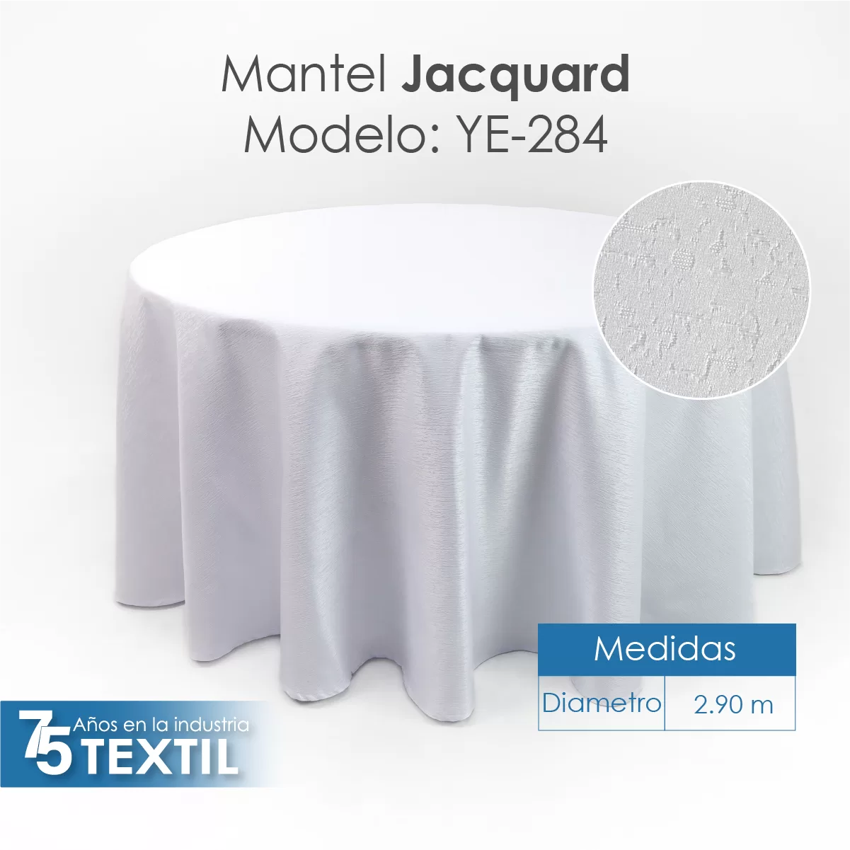Mantel Yackard Redondo YE-284 ** SOBRE PEDIDO **: imagen 2