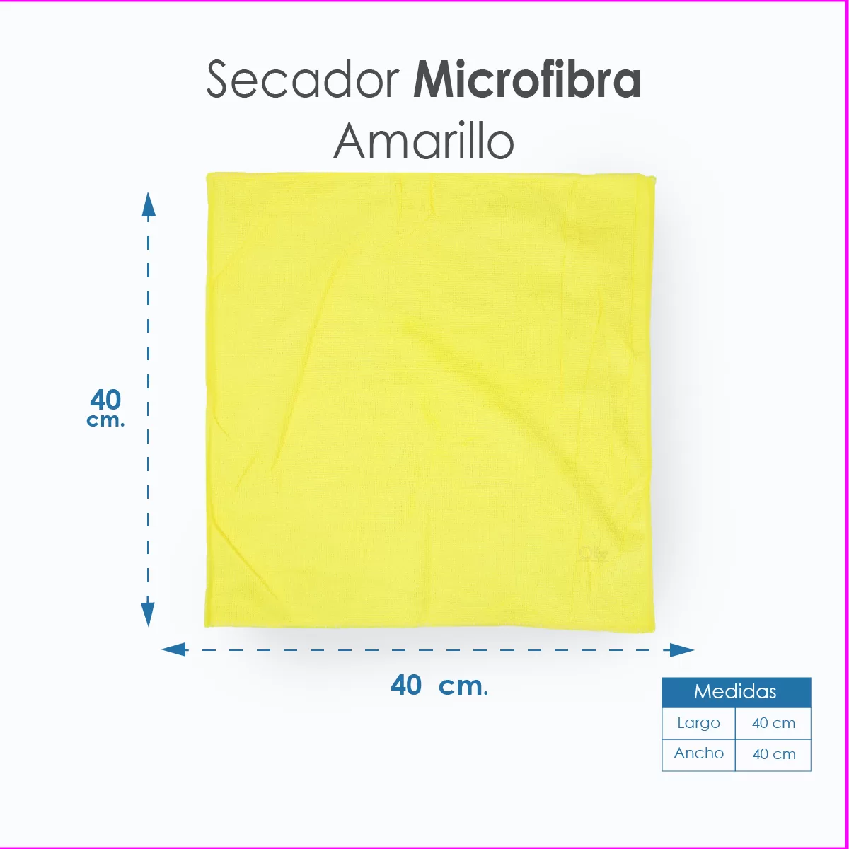 Secador Microfibra 40X40 Color Amarillo: imagen 2
