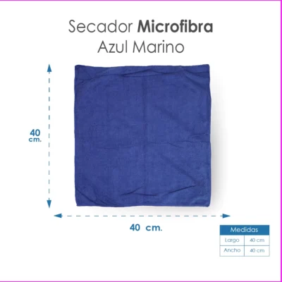 Secador Microfibra 40X40 Color Azul Marino: imagen 3