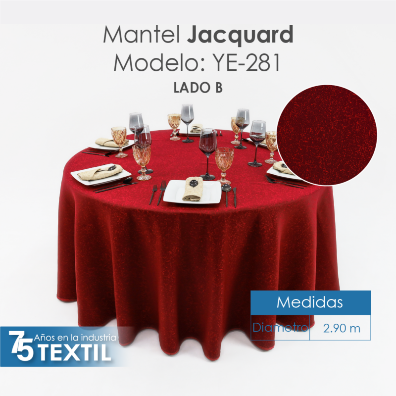Mantel Yackard Redondo YE-281 AFRICA ROJO