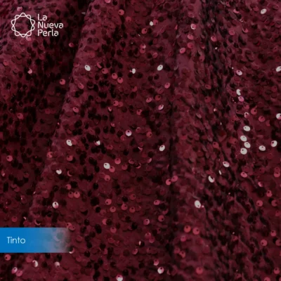 Tela Capri Lentejuela 1.30 M ancho 100% poliéster Tinto