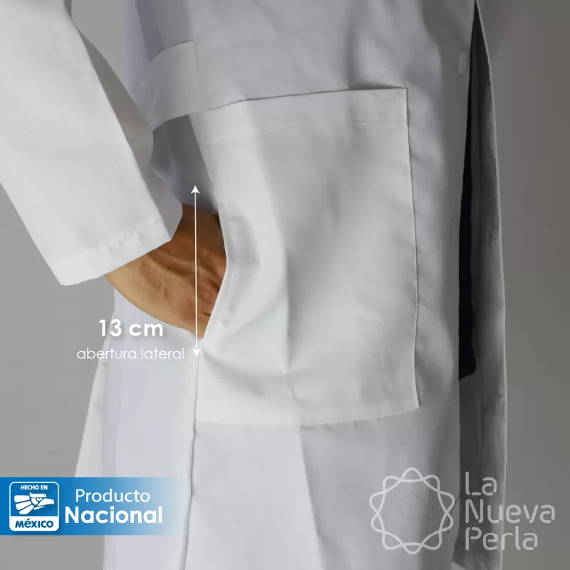 Bata de Laboratorio 80% Poliéster 20% Algodón Talla 44