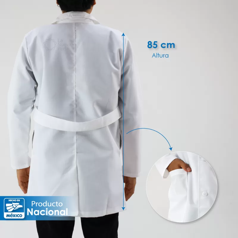 Bata de Laboratorio 80% Poliéster 20% Algodón Talla 34