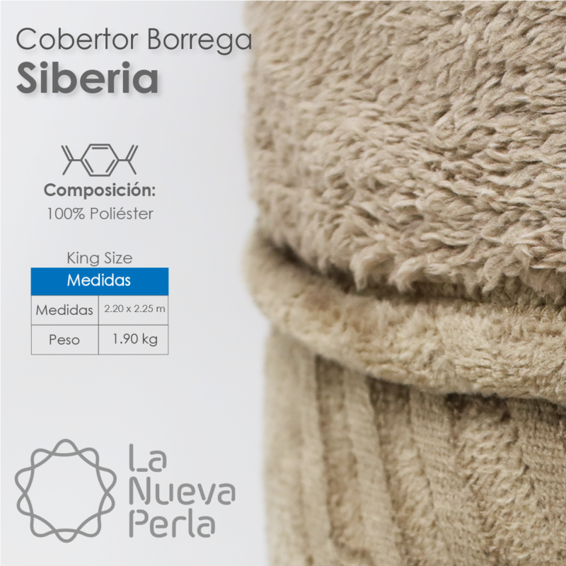 Cobertor Borrega Siberia King Size - 1.90 kg / 2.20 x 2.25 m