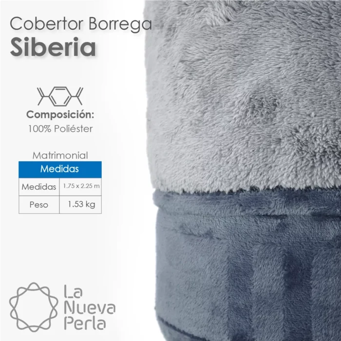 Cobertor Borrega Siberia Matrimonial - 1.53 kg / 1.75 x 2.25 m