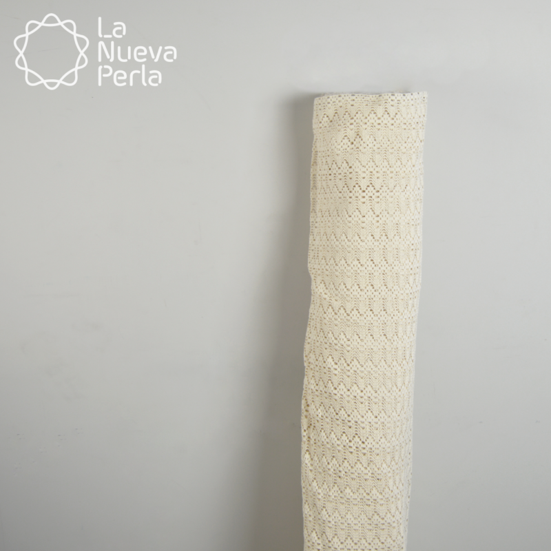 Manta Labrada Olas1.50 M ancho 100% algodón 286 g x m2