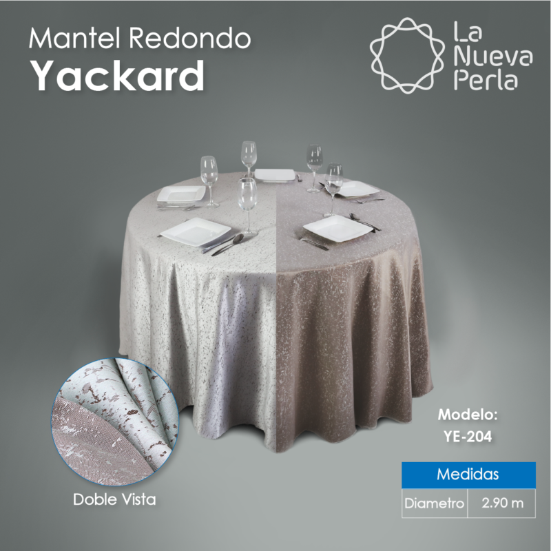 Mantel Yackard Redondo YE-204 ** SOBRE PEDIDO **