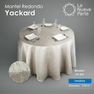 Mantel Yackard Redondo YE-206 ** SOBRE PEDIDO **: imagen 4