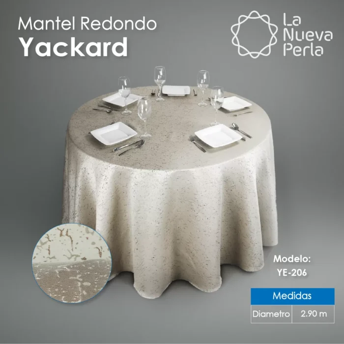 Mantel Yackard Redondo YE-206 ** SOBRE PEDIDO **