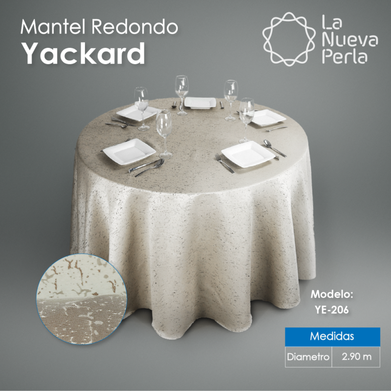 Mantel Yackard Redondo YE-206 ** SOBRE PEDIDO **