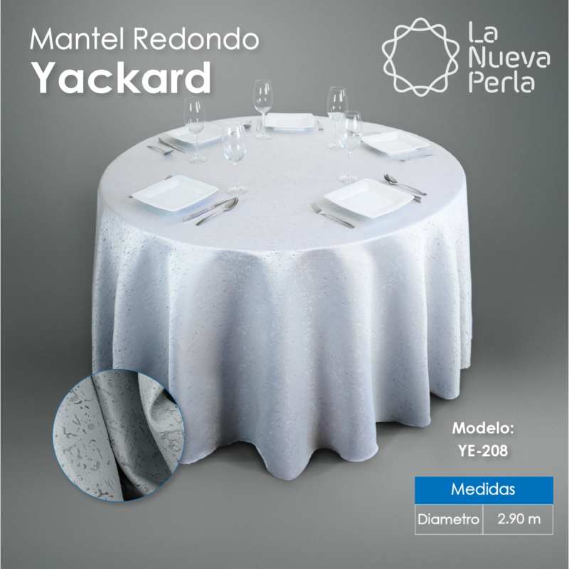 Mantel Yackard Redondo YE-208 AFRICA PLATA