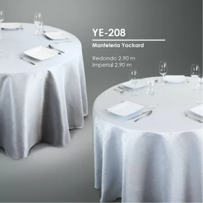 Mantel Yackard Redondo YE-208 AFRICA PLATA: imagen 4