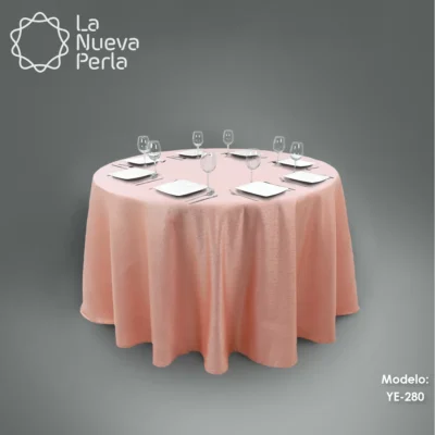 Mantel Yackard Redondo YE-280 VENECIA SALMON