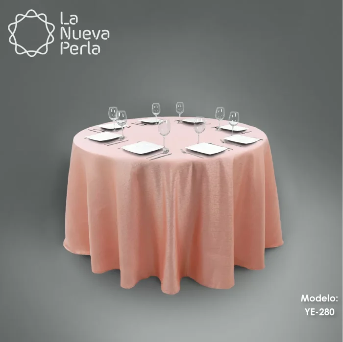Mantel Yackard Redondo YE-280 VENECIA SALMON