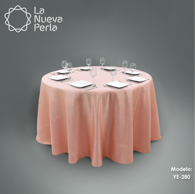 Mantel Yackard Redondo YE-280 VENECIA SALMON