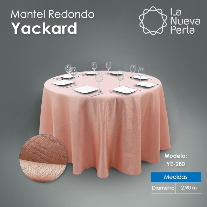 Mantel Yackard Redondo YE-280 VENECIA SALMON