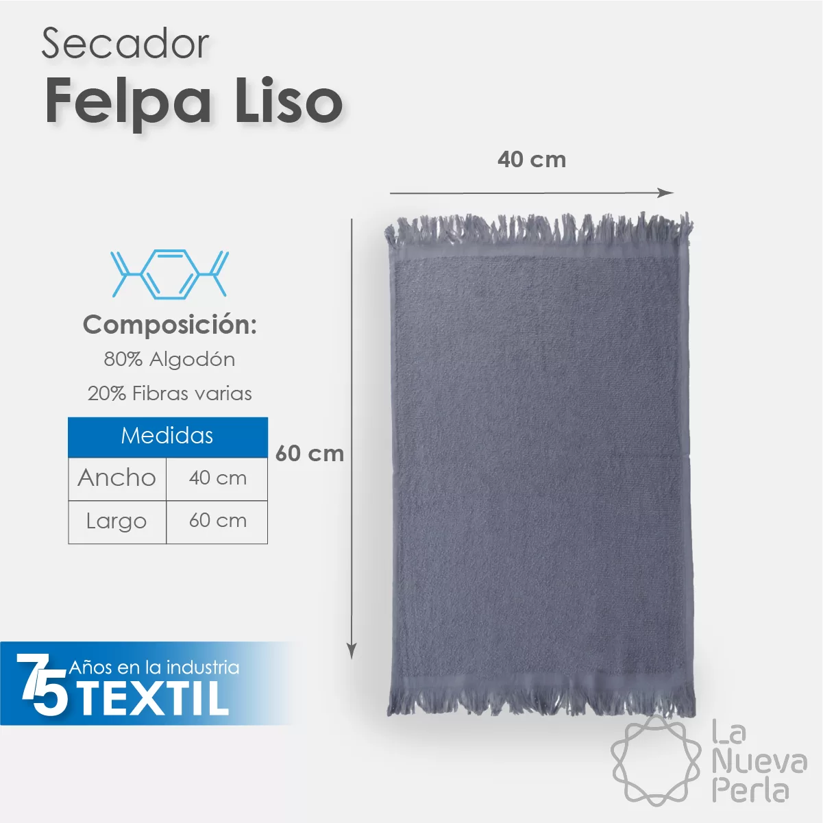 Secador Felpa 40X60 Liso: imagen 2