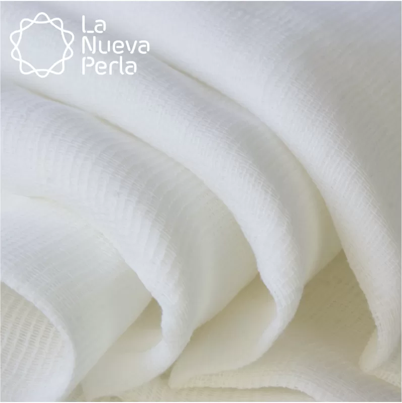 Pañalina 70 cm ancho 100% algodón blanco