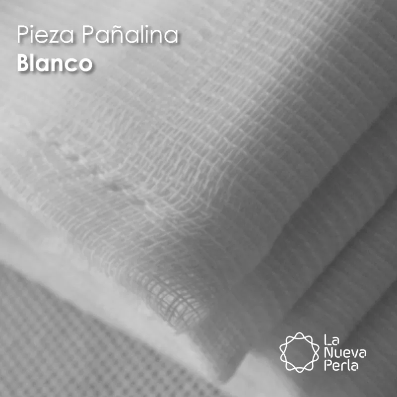 Pañalina 70 cm ancho 100% algodón blanco