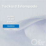 Tela Yackard (Jacquard) 3.00 m Ancho - YE-284 OLIMPIA BLANCO