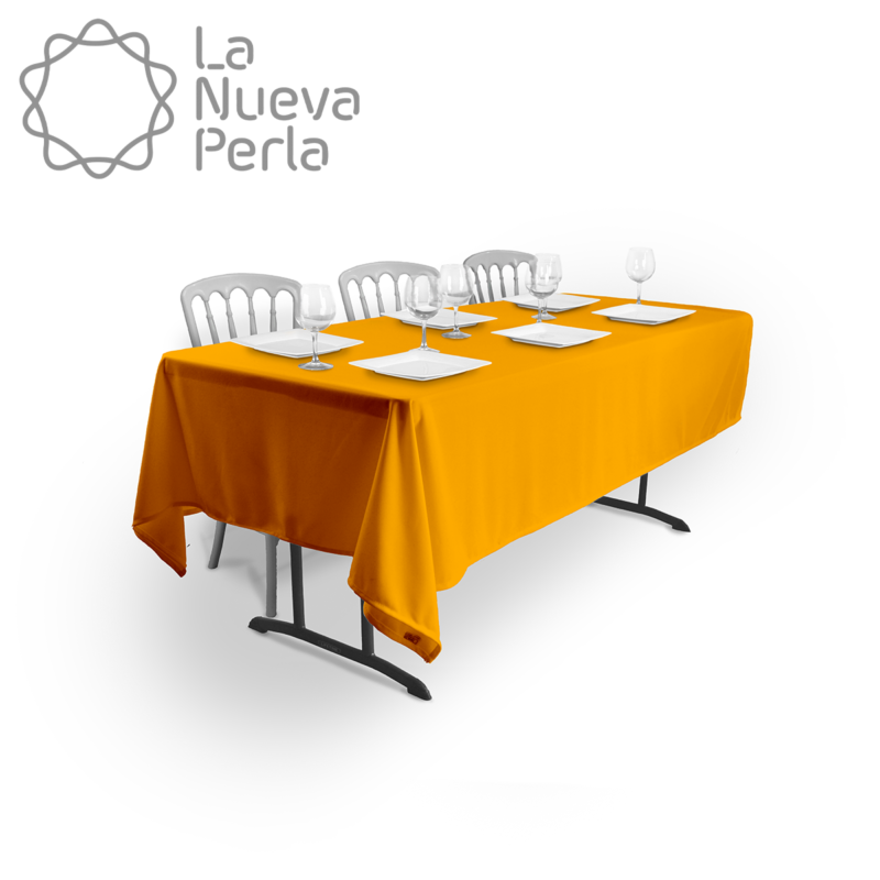 Mantel Tablón Tergal Liverpool 320x145 cm Amarillo Mango