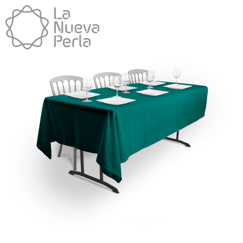 Mantel Tablón Tergal Liverpool 320x145 cm Verde Jade