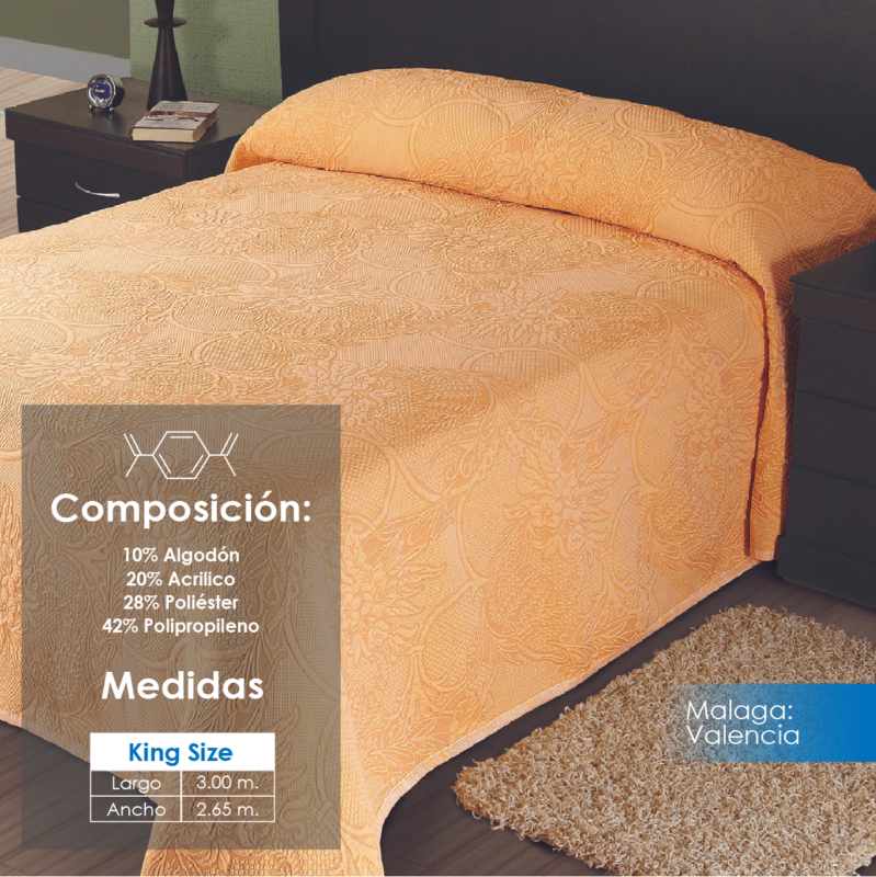 Colcha Málaga Valencia King Size