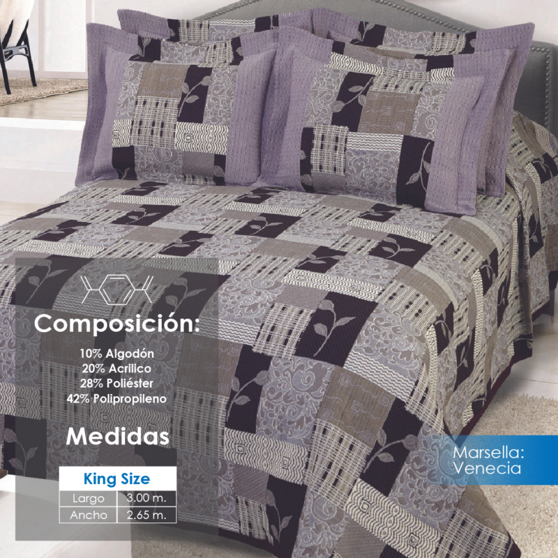 Colcha Marsella Venecia King Size