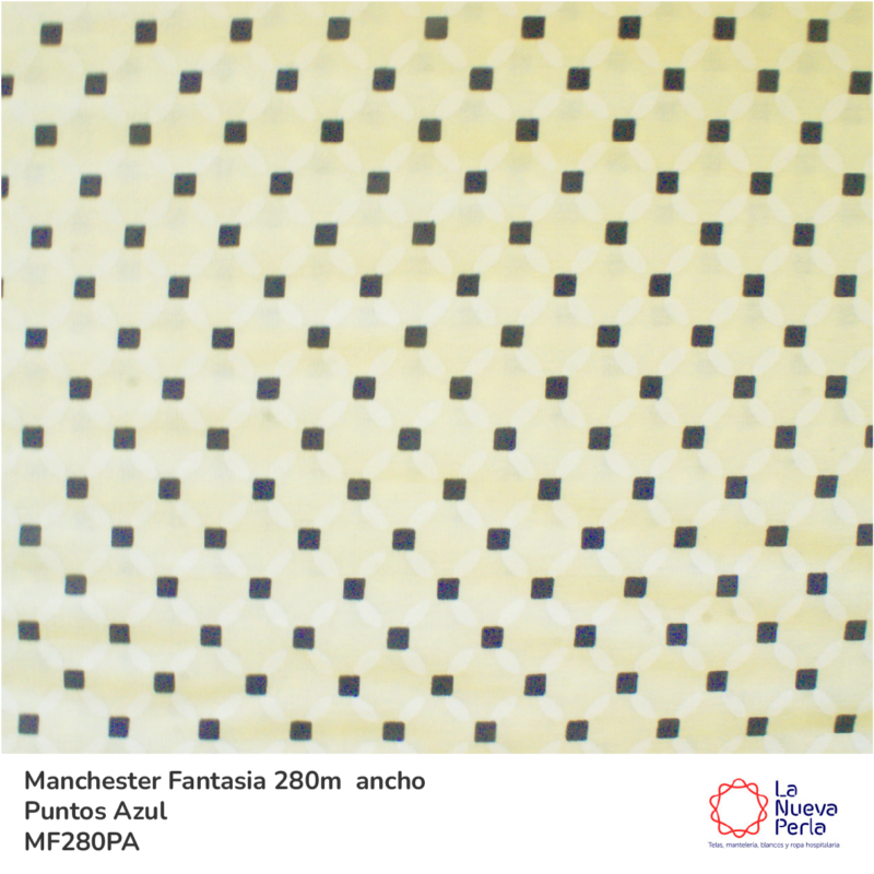 Tela Manchester 150 hilos 280 cm 50% algodón 50% Poliéster Punto Azul
