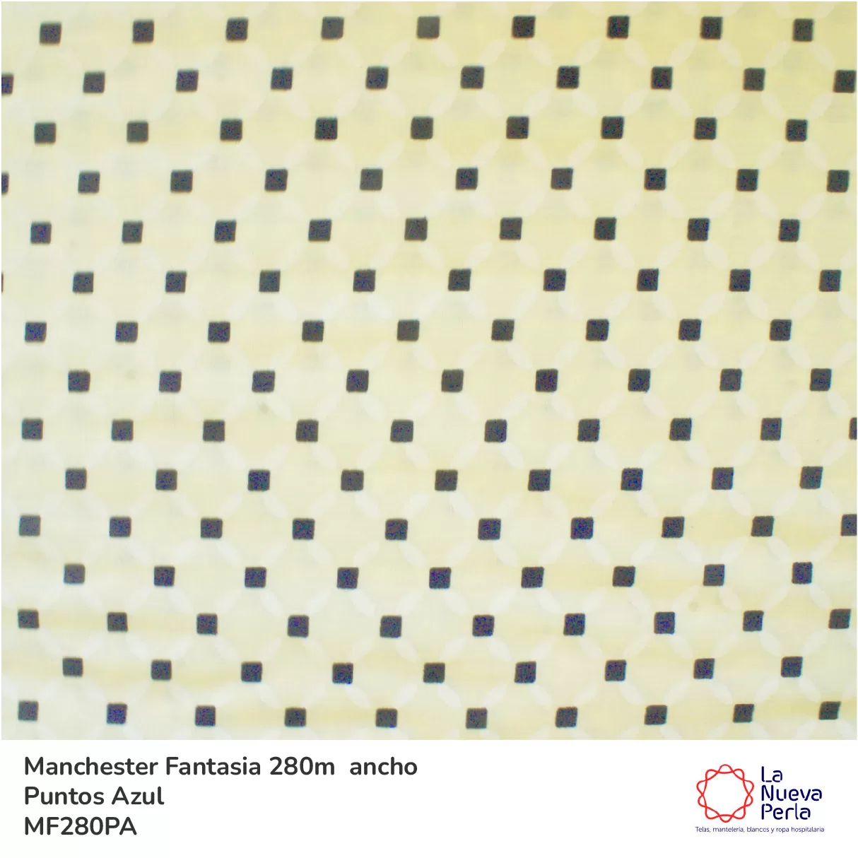 Tela Manchester 150 hilos 280 cm 50% algodón 50% Poliéster Punto Azul: imagen 1