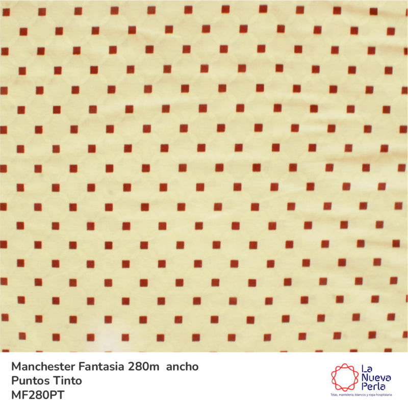 Tela Manchester 150 hilos 280 cm 50% algodón 50% Poliéster Punto Tinto