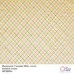 Tela Manchester 150 hilos 280 cm 50% algodón 50% Poliéster Rombos Hueso