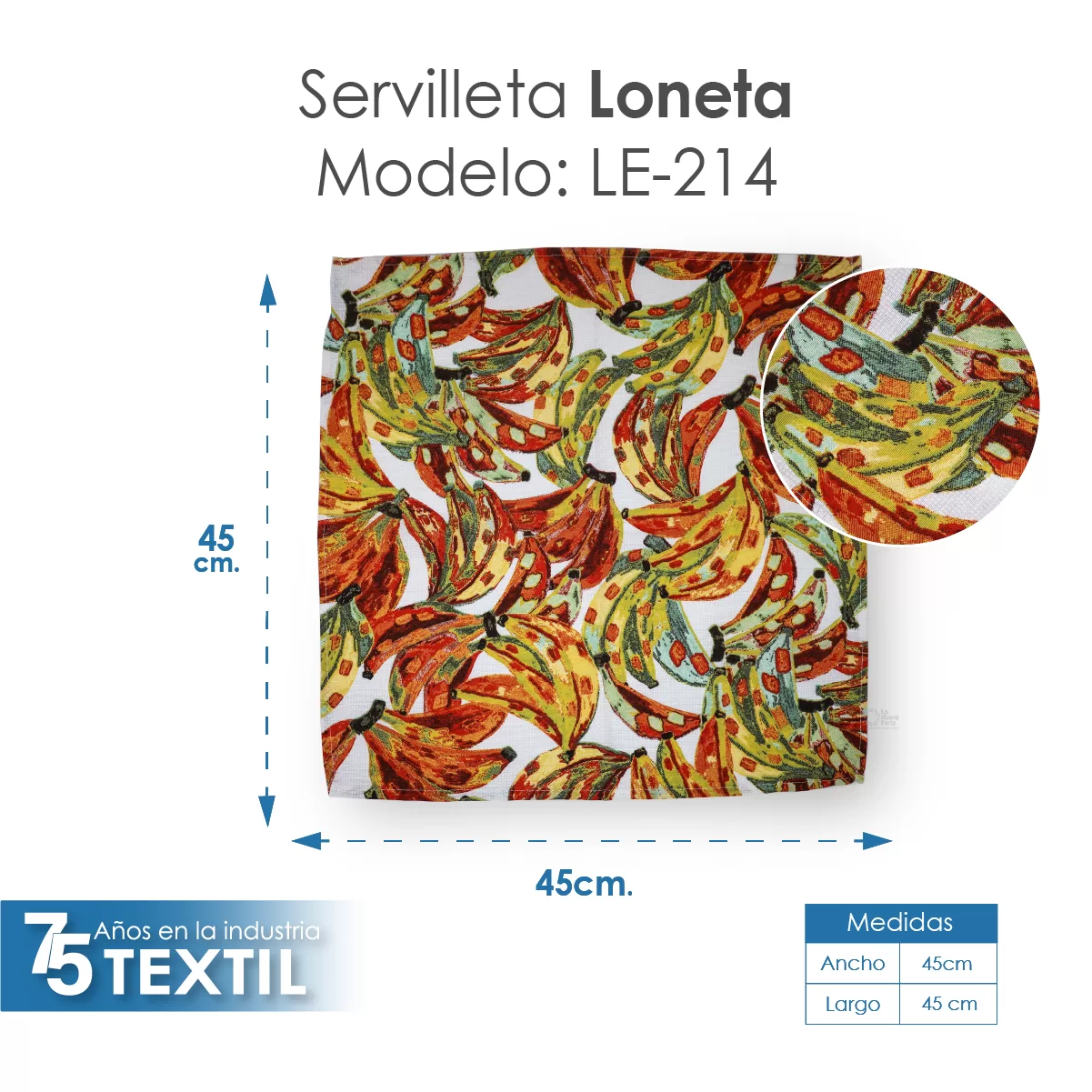 Servilleta Loneta Estampada LE-214: imagen 2