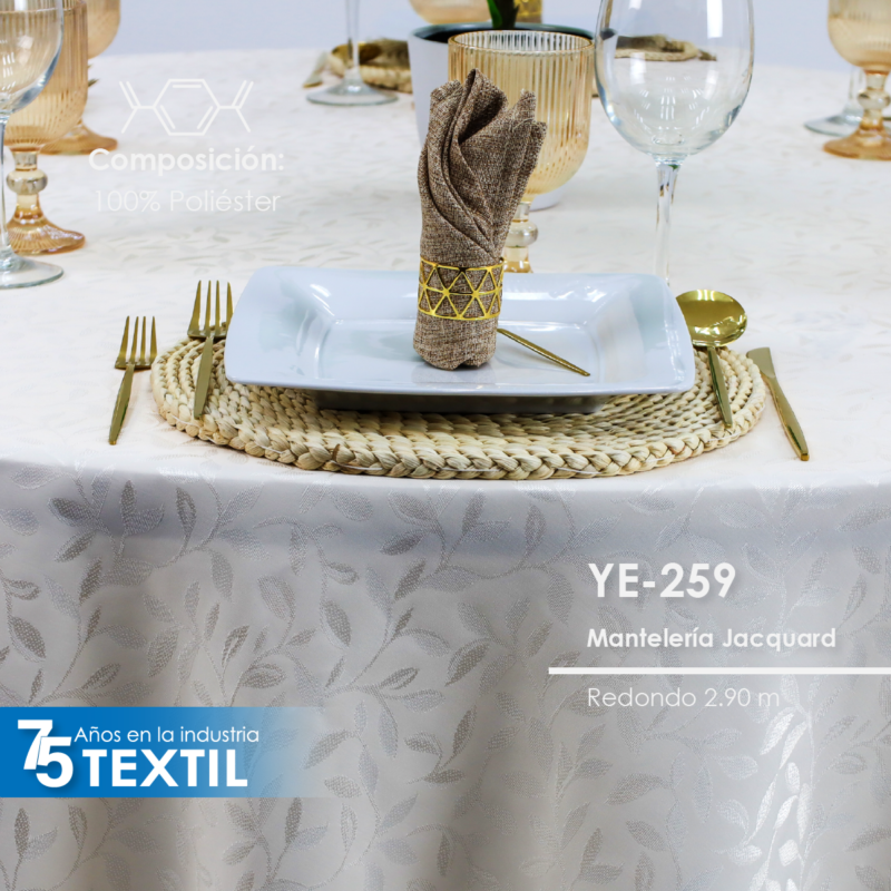 Mantel Yackard Redondo YE-259 CHAMPAÑA