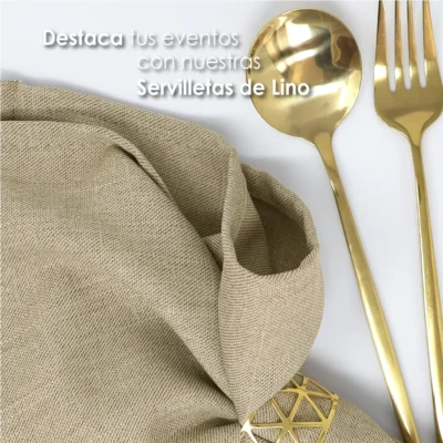 Servilleta Lino Perú 45 x 45 cm Camello: imagen 4