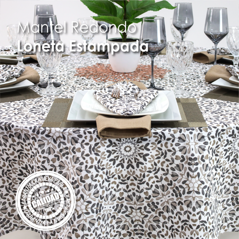 Mantel Loneta Redondo LE-192 2.20 Diámetro