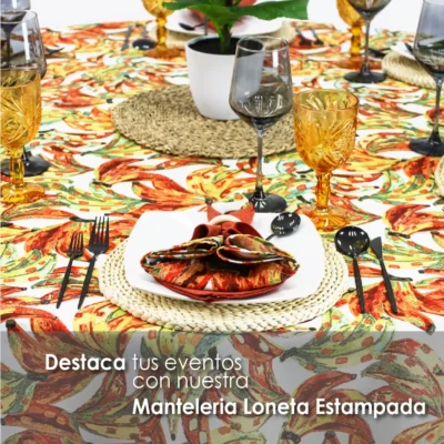 Mantel Loneta Redondo LE-214 2.20 Diámetro: imagen 6