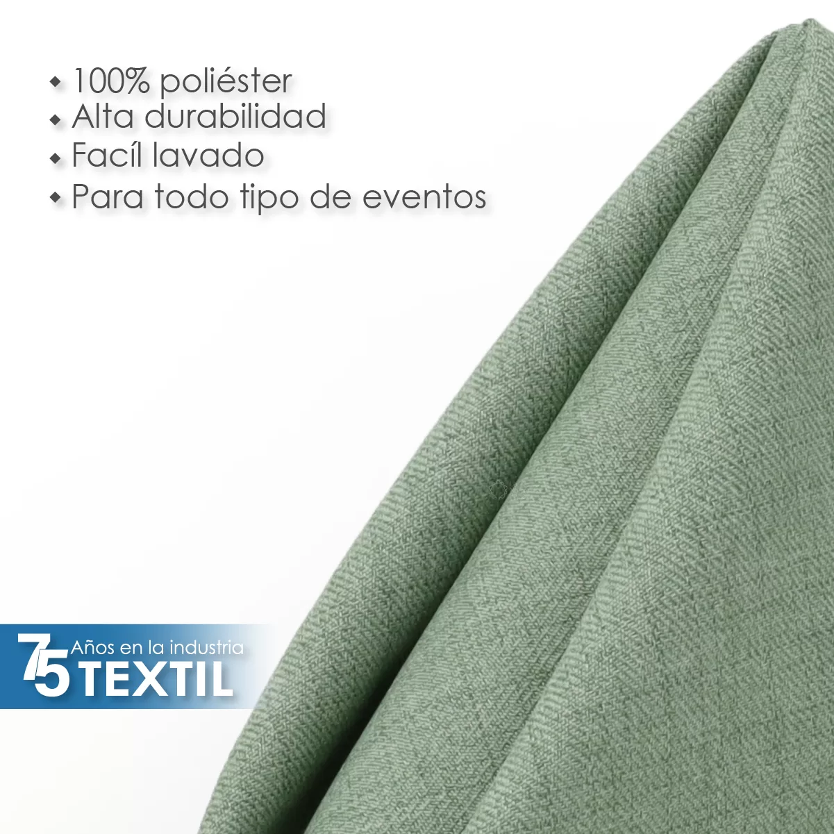 Servilleta Lino Venecia 45x45 cm Verde Cemento: imagen 4