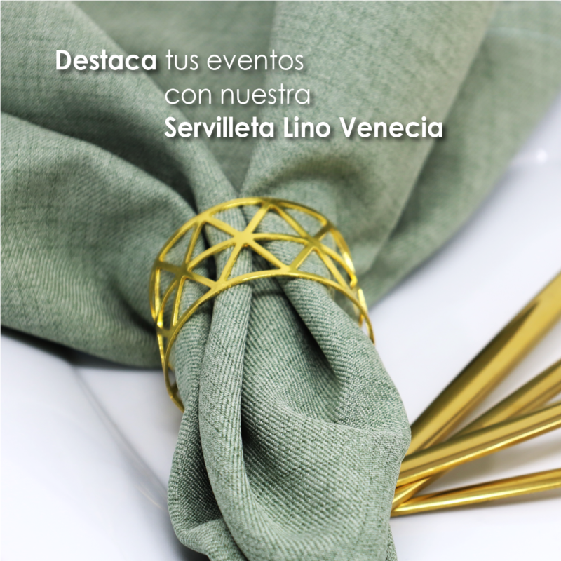 Servilleta Lino Venecia 45x45 cm Verde Cemento