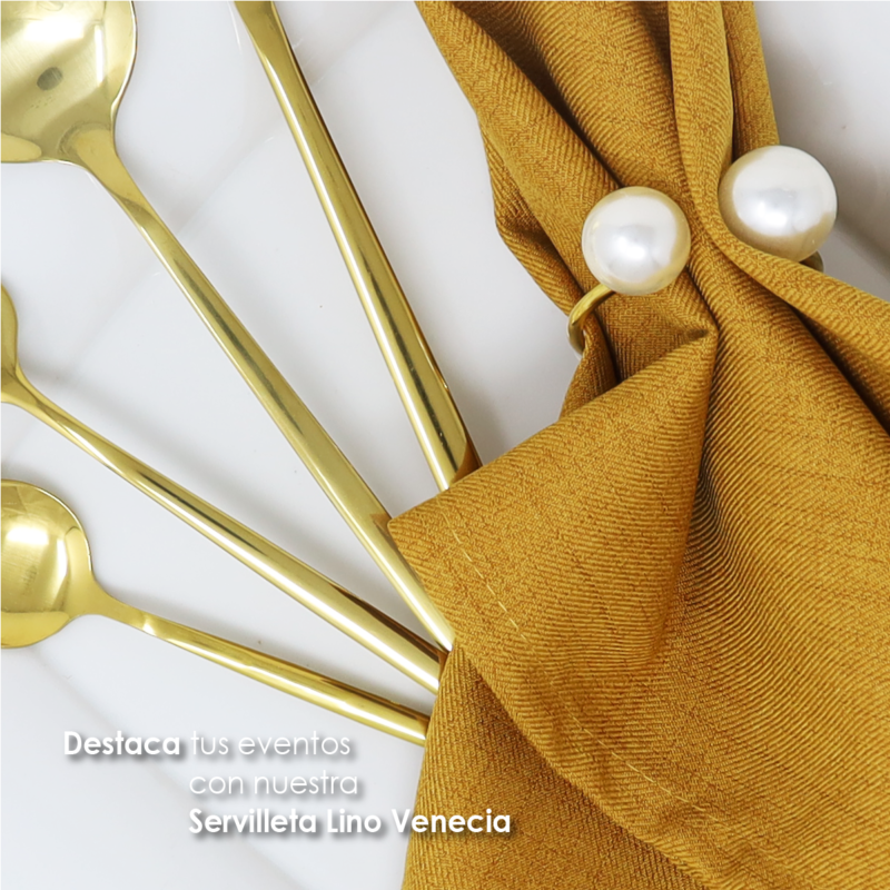 Servilleta Lino Venecia 45x45 cm Oro