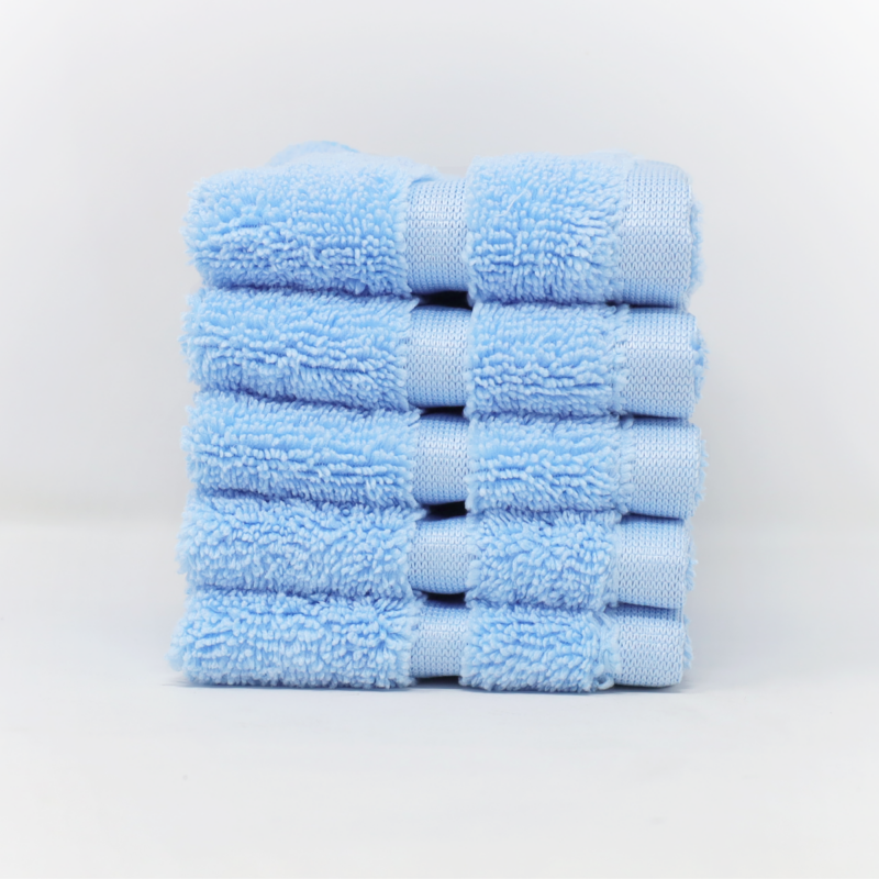 Toalla Facial Microfibra 30X30 Cm Azul Cielo