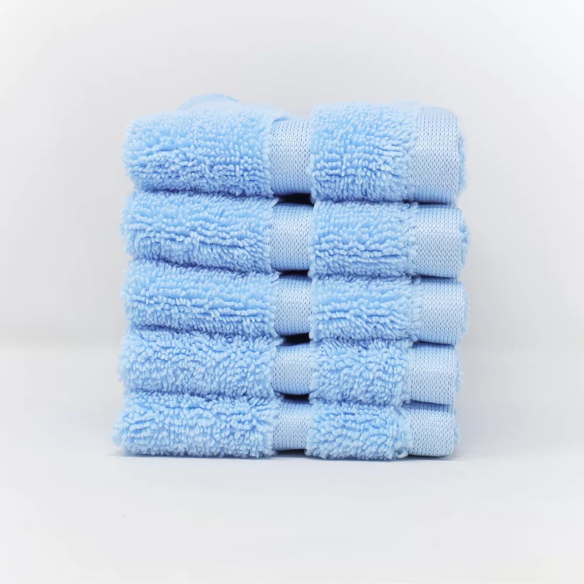 Toalla Facial Microfibra 30X30 Cm Azul Cielo: imagen 1