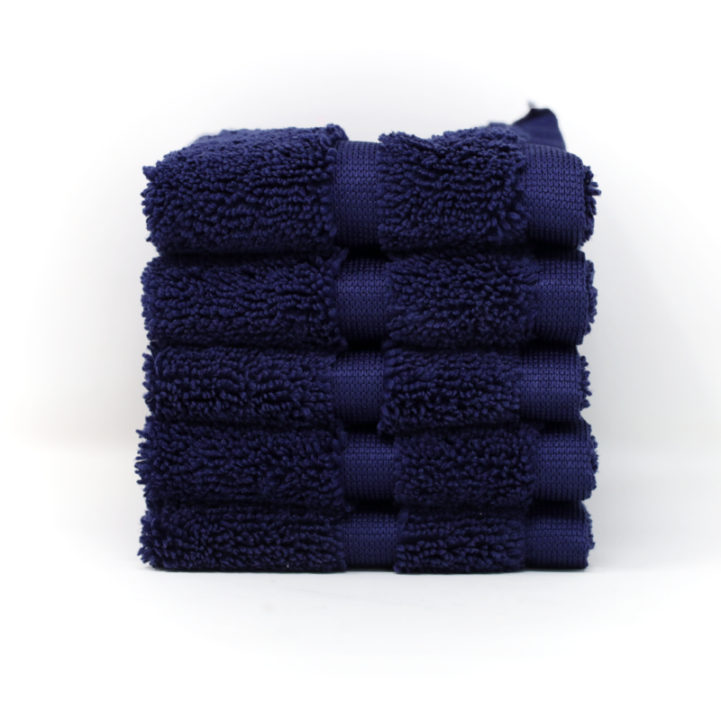 Toalla Facial Microfibra 30X30 Cm Azul Marino