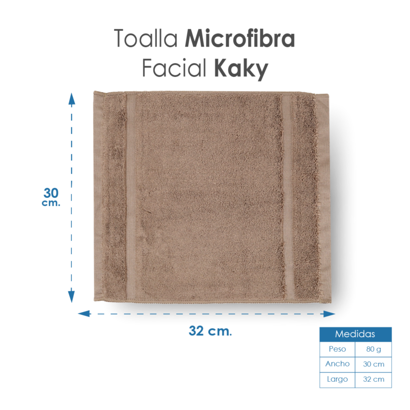 Toalla Facial Microfibra 30X30 Cm Kaky