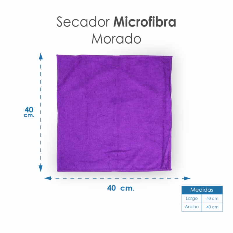 Secador Microfibra 40X40 Color Morado