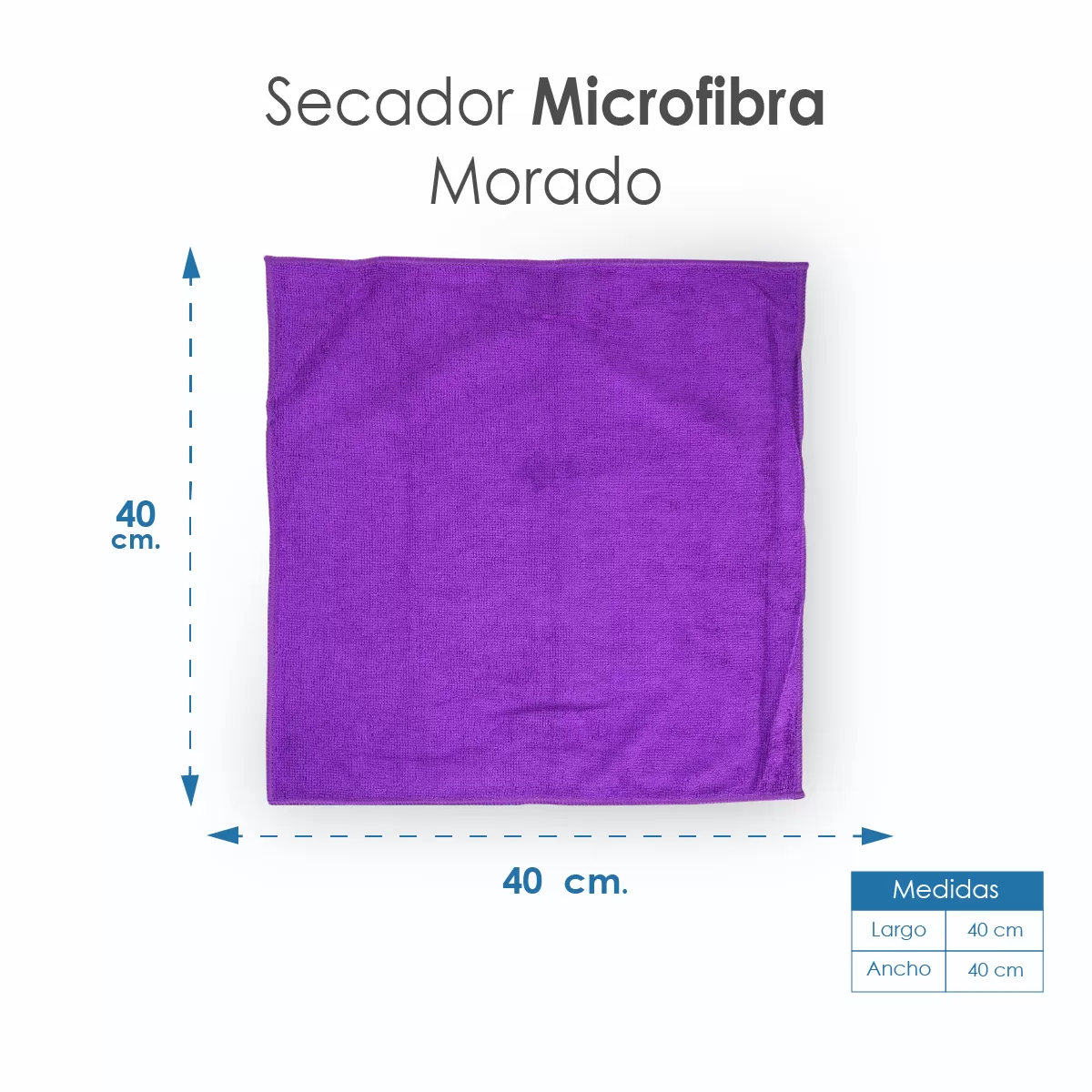 Secador Microfibra 40X40 Color Morado: imagen 2