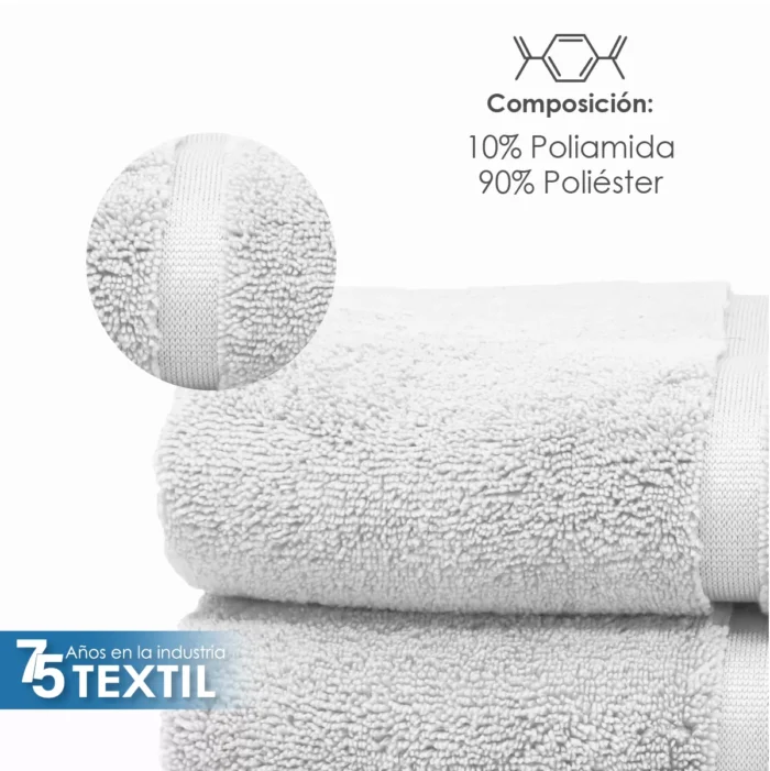 Toalla Microfibra Baño Completo 90X152 Color Blanco