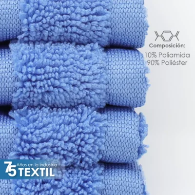 Toalla Facial Microfibra 30X30 Cm Azul Plumbago: imagen 4